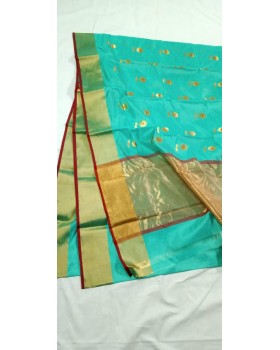 Handloom Kora silk Saree-MInt Green